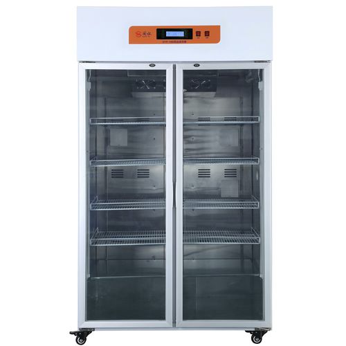 Chromatography refrigerator - GYYP-900 - Xiamen Guoyi Scientific Instrument - cabinet / 2 doors / with glass door
