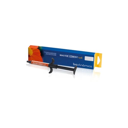 Dental inlay dental cement - Master Cement LC - Biodinâmica - for dental onlays / for dental veneers / resin