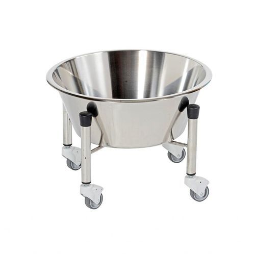 Trolley-mounted surgical basin stand - S210 - TOURINOX - stainless steel