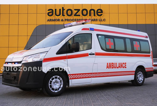 Van ambulance - Hiace - AUTO ZONE ARMOR AND PROCESSING CARS L.L.C - with oxygen therapy / gasoline / manual
