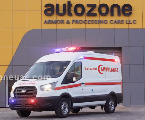 Van ambulance - Ford Transit 350 - AUTO ZONE ARMOR AND PROCESSING CARS L.L.C - with oxygen therapy / diesel / manual