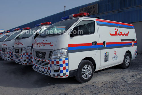 Van ambulance - Urvan-NV350 - AUTO ZONE ARMOR AND PROCESSING CARS L.L.C - with oxygen therapy / manual