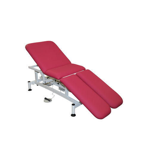 Electric massage table - DURY  - VOG MEDICAL - on casters / with adjustable height backrest / with headrest