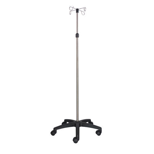 IV pole on casters - 2050/19 - VOG MEDICAL - 4-hook / 2-hook / stainless steel