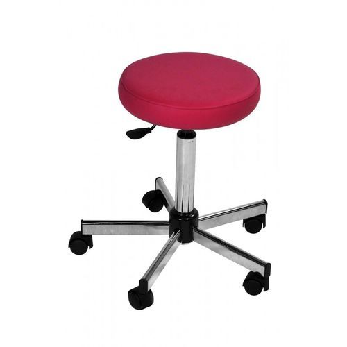 Pneumatic stool - Chrome-plated stool - VOG MEDICAL - height-adjustable / on casters / silver-colored