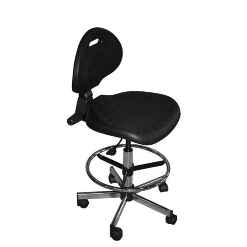 Height-adjustable stool - VOG MEDICAL - pneumatic / with backrest / with footrest