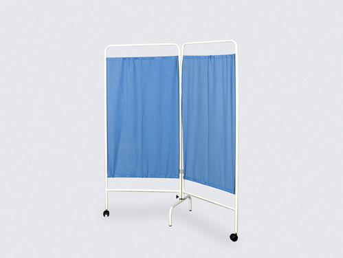 Folding hospital screen - U0067 - IHC MEDIKAL A.S. - on casters / 2-panel / washable