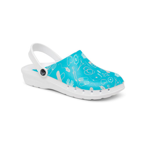 Unisex hospital clog - ODEN PRINT - Suecos Footwear - waterproof / antimicrobial / blue