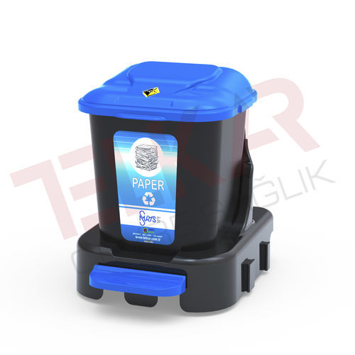 Plastic waste bin - SFRP-001 - Telkar Cevre Saglik Endustriyel Plastik San. ve Tic. .A.Ş. - foot-operated