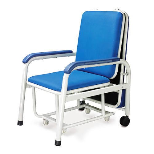 Attendant armchair - HQ06-AZ01 - Zhongshan Hanqi Medicalequiment Technology - on casters