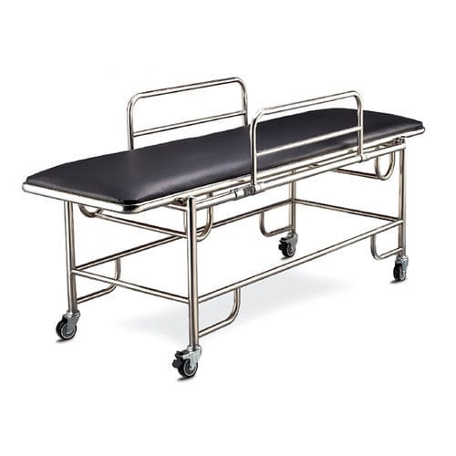 Transport stretcher trolley - HQ06-A101B - Zhongshan Hanqi Medicalequiment Technology - manual / 1-section / with side rails