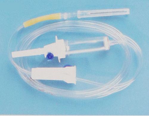 Infusion set with drip chamber - 1060 - Rongbo Medical - with stopcock