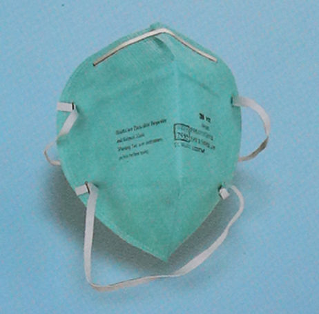 Valveless respirator - 9132 - Rongbo Medical - cup shaped / unisex / green