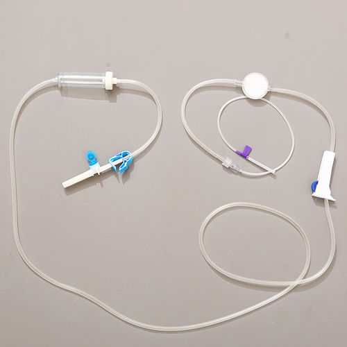 PVC infusion set - 1.2/1.5/2.0 - Rongbo Medical - with drip chamber / with particle contamination filter / with hemostasis valve