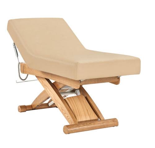 Electric spa table - DST-1 - Jiangsu Sintang Health & Technology - on casters / 2-section