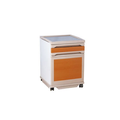 Bedside table on casters - BC-05 - BEWATEC Medical Equipment Co., Ltd - with wardrobe / with drawers