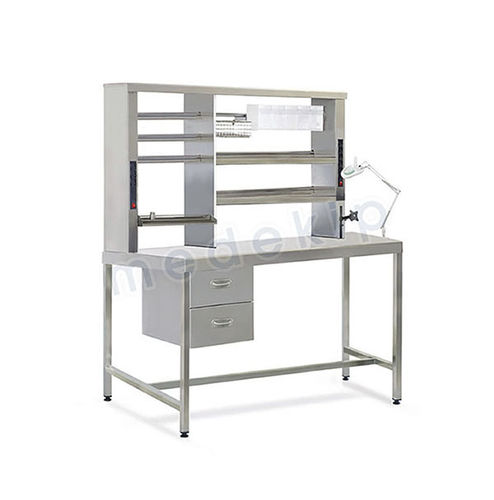 Work table - MED 1166 – 1167 - Medekip Medical - rectangular / stainless steel / with drawers