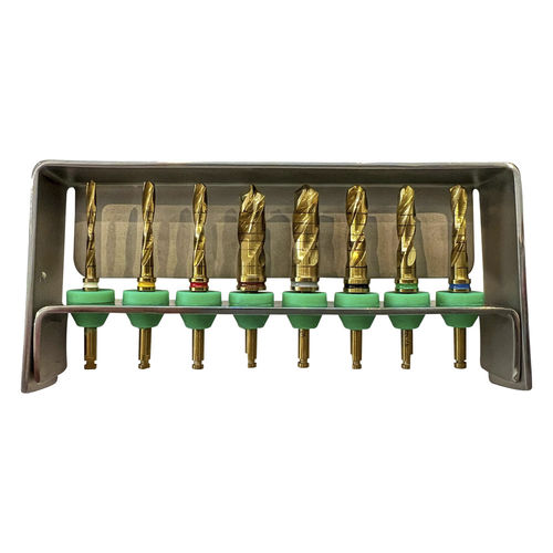 Dental implantology drill bit - Sheroski Sverige - titanium / gold / coating