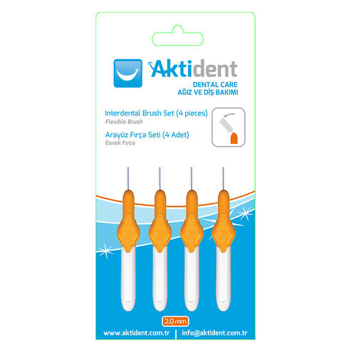 Denture brush - ORANGE - Aktident - REGO Pharma