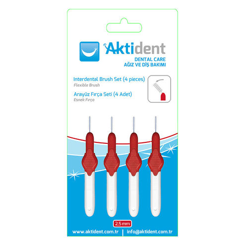 Interdental brush - RED - Aktident - REGO Pharma