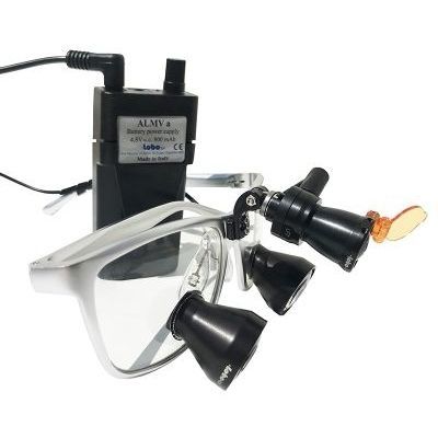 Dental headlight - KITLV3 - Lobo - LED / for binocular loupes / with portable light source