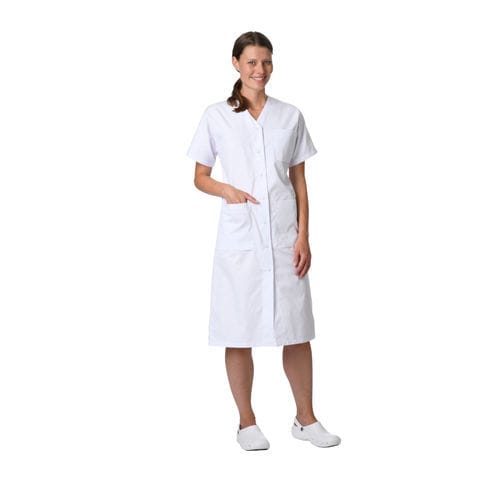 Women's medical coat - CAROLINE - Bastié - white / blue / green