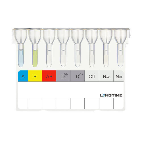 Blood typing test kit - REF-76502 - Zhuhai Longtime Biological Technology Co., Ltd.