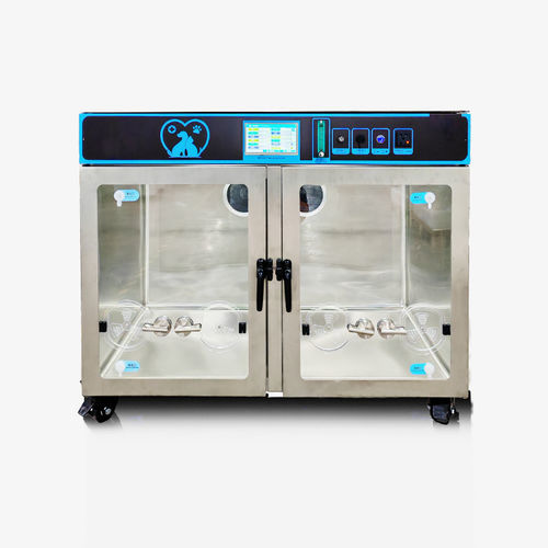 Intensive care veterinary cage - VET-V202 - Olive - 4-compartment / 2-compartment / 4-unit
