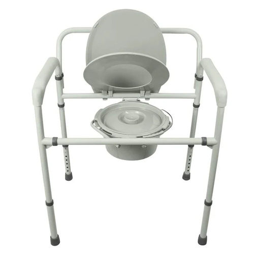 Bariatric commode chair - LVA1059 - Vive Health - with armrests / with bucket / height-adjustable