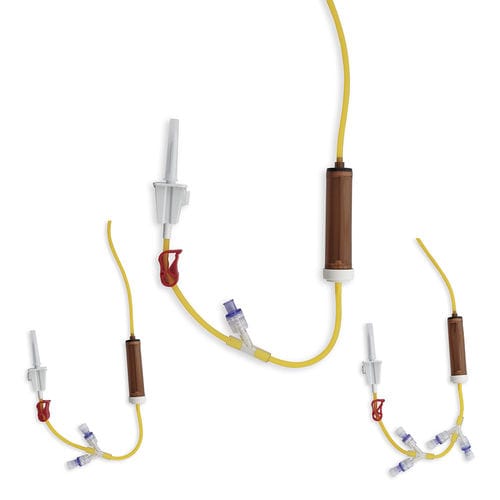 Chemotherapy infusion set - OAS026-P  - Oncosem - with particle contamination filter / with Y port / with drip chamber