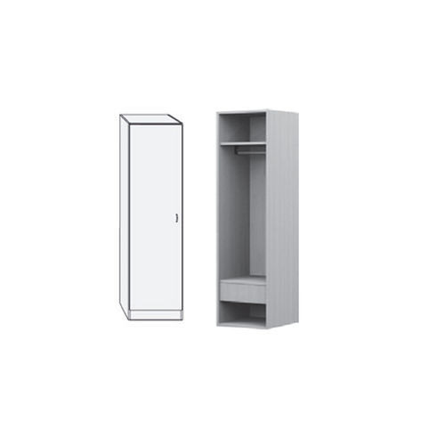 Wardrobe with shelf - MAE0118ME - SENIORCARE - with door / 1-door / 1-unit