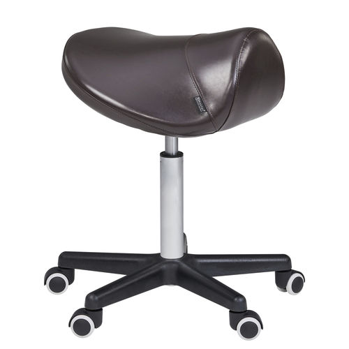 Healthcare facility stool - Master Massage Equipment Europe - height-adjustable / on casters / saddle seat