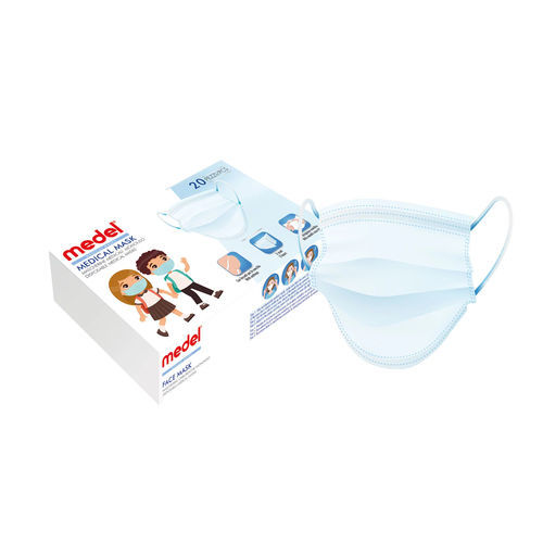 Pediatric surgical mask - Medel International S.r.l. - box of 20 / blue / disposable