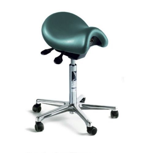 Healthcare facility stool - Bambach® - Hager & Werken GmbH & Co. KG - height-adjustable / saddle seat / green
