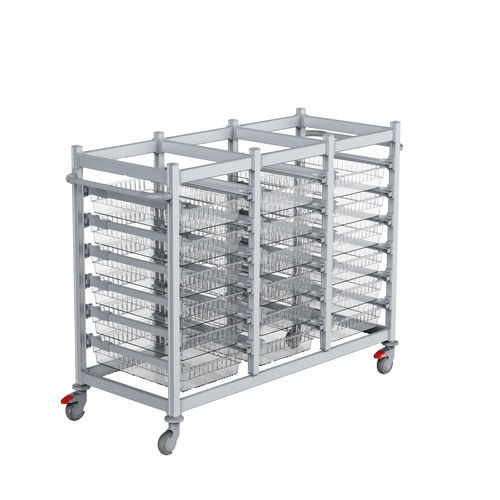 Hospital cart - T4012-3 - Topmodul - for general purposes / transfer / aluminum