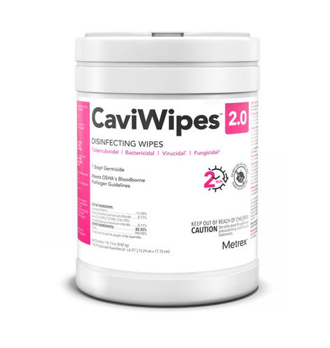 Floors and surface cleansing wipes - CaviWipes™ 2.0 - Metrex - pack of 160 / pack of 65