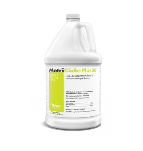 Surgical instrument disinfectant - MetriCide™ Plus 30 - Metrex - for endoscopes / for dental instruments / for hospital furniture