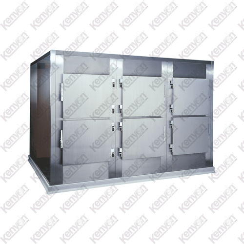 Body tray refrigerated mortuary cabinet - KBC6iDB - Mortuaryequipment.net - 6-body / front-loading / 6-door