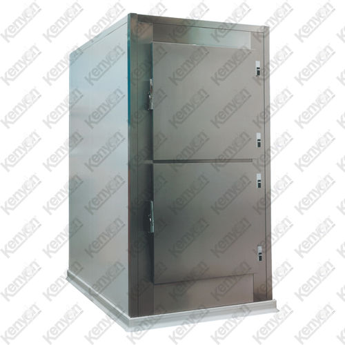 Body tray refrigerated mortuary cabinet - KBC2iD - Mortuaryequipment.net - 2-body / front-loading / 2-door