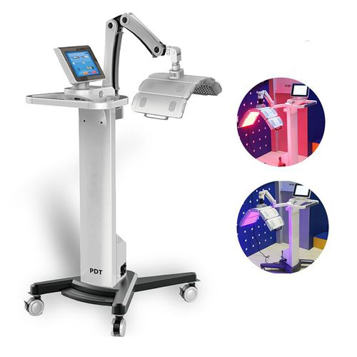 Skin rejuvenation phototherapy lamp - FDA version LED Facial Therapy-1 - Miramhoo Aesthetics - acne treatment / trolley-mounted / infrared