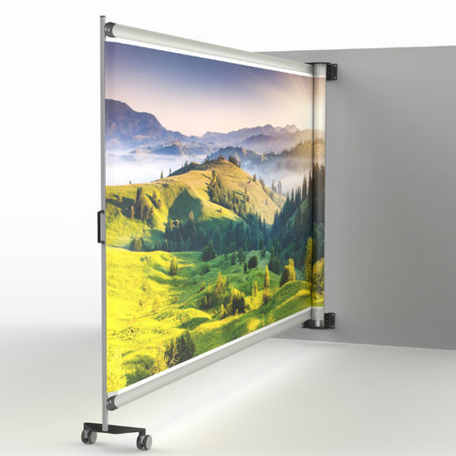 Fixed hospital screen - Air - Aspire - retractable / 1-panel / hospital room