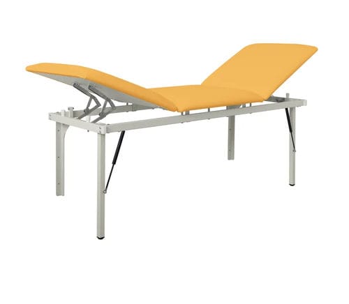 Manual examination table - VS-VALVA Alterna - SIMPEX - with adjustable backrest / 3-section / blue