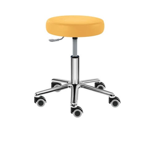 Healthcare facility stool - SELLA-MED Manus Mini - SIMPEX - swivel / on casters / stainless steel