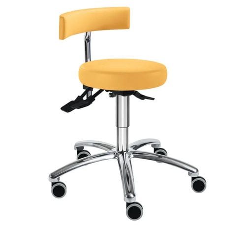Healthcare facility stool - SIMPO-THRONA Manus Synchro - SIMPEX - height-adjustable / swivel / on casters