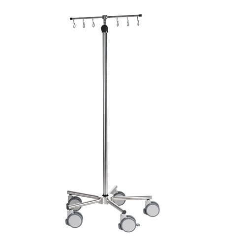 IV stand on casters - POMPA-CARE Midi - SIMPEX - 6-hook / stainless steel / height-adjustable