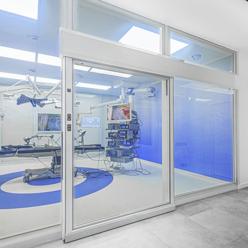 Smart glass door - Ensolma - air-tight / hermetic / hospital