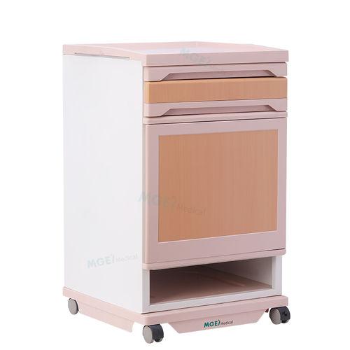 Bedside cabinet on casters - TEG2C - Medige International Industries - with drawers / with wardrobe