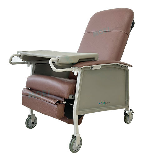 Reclining patient chair - CW5 - Medige International Industries - manual / on casters / leather