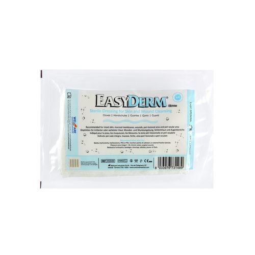 Soft viscose gloves - Easyderm® - WELCARE INDUSTRIES S.p.A. - medical / sterile