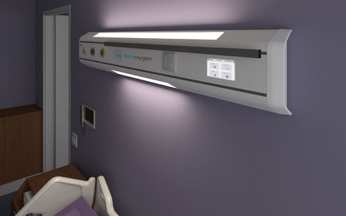 Wall-mounted bed head unit - N270 e-Health - ITEM OXYGEN - for patient rooms / customizable